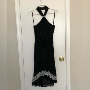 Scala Beaded Black Dress Size M